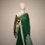Verdant Elegance – Green Hand-Woven Soft Khadi Cotton Saree