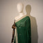 Verdant Elegance – Green Hand-Woven Soft Khadi Cotton Saree