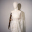 Whispers of Ivory Bloom - Ivory Jamdaani Saree with White Floral Vine Borders