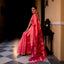 Rani Pink Resham Matka Jamdaani Saree with Floral Patterns