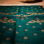 Teal and Gold Pure Muslin Jamdaani Saree