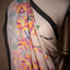 Ivory Handwoven pure cotton Jamdaani Saree with Multicolor Florals