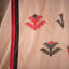 Natural Beige Jamdaani Saree with Red and Black Accents