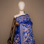 Royal Blue Kantha Saree with Beige Embroidery