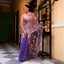 Ethereal Radiance in Purple - A Purple Jamdani Half-and-Half Saree