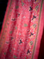 Pink Tassar Kanthha Saree, Handcrafted Heritage in Thread