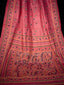 Pink Tassar Kanthha Saree, Handcrafted Heritage in Thread