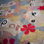 Beige Pure Tassar Kantha Saree with Multicolor Abstract Faces