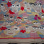 Beige Pure Tassar Kantha Saree with Multicolor Abstract Faces