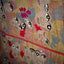 Beige Pure Tassar Kantha Saree with Multicolor Abstract Faces