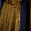 Mustard South Silk Saree with Black Border and Zari Striped Pallu