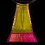 Lime Green South Silk Saree with Magenta Zari Pallu