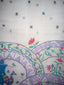 Storywoven White Jamdaani Saree with Handcrafted Peacock & Dancer