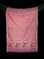 Rose Pink Jamdaani Saree with Coral Floral Pallu