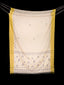 Ivory Jamdaani Saree with Mustard Border and Geometric Motifs