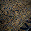 Noir Mustard Bloom, Handcrafted Black Kanthha Saree with Mustard & White Detailing