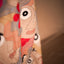 Beige Pure Tassar Kantha Saree with Multicolor Abstract Faces