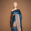 Vibrant Blue Banarasi Silk Saree with Silver Zari Border