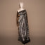 Silver Kanjivaram Silk Saree with Checked Body and Ornate Zari Pallu