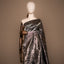 Silver Kanjivaram Silk Saree with Checked Body and Ornate Zari Pallu