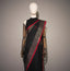 “Eternal Noir” - Black Linen Jamdani Saree with Dark Silver Border