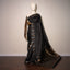 Pure Kanchipuram Silk Saree in Black with Silver & Gold Accents
