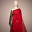 Eternal Blossom in Red – A Pure Matka Silk Jamdaani Saree with Muslin Pallu