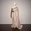 Ivory Elegance – Handcrafted Kanthha Stitched Tussar Silk Saree with Maroon Threadwork