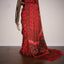 Rust Red Modal Silk Saree with Hand Block Floral Motifs