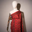 Rust Red Modal Silk Saree with Hand Block Floral Motifs