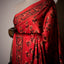 Rust Red Modal Silk Saree with Hand Block Floral Motifs
