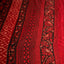 Rust Red Modal Silk Saree with Hand Block Floral Motifs