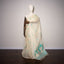 Ivory Jamdaani Saree with Aqua Blue and White Floral Motifs