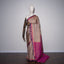 Light Grey Kanjivaram South Silk Saree with Pink-Gold Border