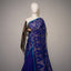 Vibrant Robin Blue Elegance – Pure Matka Silk Saree with Muslin Jamdani Pallu