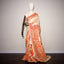 Ivory Radiance, Tassar Silk Kantha Saree with Terracotta and Black Folk Motifs