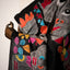 Eyes of Eternity – Hand Kantha Stitched Black Silk Saree