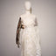 Whispers of Ivory Bloom - Ivory Jamdaani Saree with White Floral Vine Borders