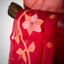 Shuddh Laal Muslin Jamdani with Floral Vine border and Pallu