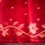 Shuddh Laal Muslin Jamdani with Floral Vine border and Pallu