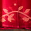 Shuddh Laal Muslin Jamdani with Floral Vine border and Pallu