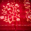 Shuddh Laal Muslin Jamdani with Floral Vine border and Pallu