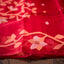 Shuddh Laal Muslin Jamdani with Floral Vine border and Pallu