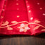 Shuddh Laal Muslin Jamdani with Floral Vine border and Pallu