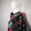 Raat Gulbaag Black Pure Muslin Jamdani – Multicolour Floral Vine Masterpiece
