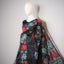 Raat Gulbaag Black Pure Muslin Jamdani – Multicolour Floral Vine Masterpiece