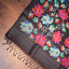 Raat Gulbaag Black Pure Muslin Jamdani – Multicolour Floral Vine Masterpiece
