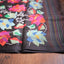 Raat Gulbaag Black Pure Muslin Jamdani – Multicolour Floral Vine Masterpiece