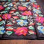 Raat Gulbaag Black Pure Muslin Jamdani – Multicolour Floral Vine Masterpiece