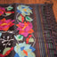Raat Gulbaag Black Pure Muslin Jamdani – Multicolour Floral Vine Masterpiece
